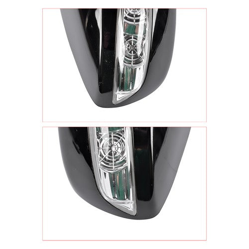 2Pcs Black Power Mirrors with Turn Signal Heated for Hyundai Sonata 2011-2014