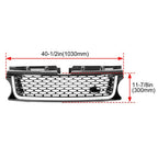 Upper Bumper Diamond Mesh Grille for 2010 2013 Land Rover Range Rover Sport