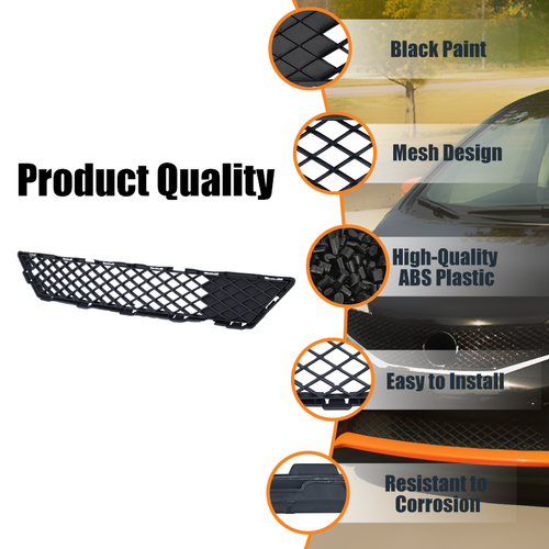 Front Lower Bumper Black Mesh Grille For 2015 16 Nissan Versa Note SR Hatchback
