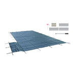 Inground Pool Cover Safety Fits Rectangle Swimming Pool Mesh Solid Pool Cover