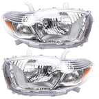 Halogen Headlight For Toyota Highlander 2008-2010 Driver/LH & Passenger/RH Side