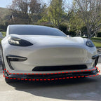 Front Bumper Body Lip Set for 2017 2023 Tesla Model 3 Carbon Style Splitter 3Pcs