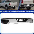 For 2019 2020-2024 Chevy Silverado GMC Sierra 1500 Rear Bumper Assembly Chrome