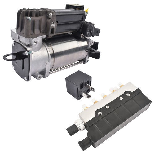 Air Suspension Compressor Pump + Valve Control Unit For Mercedes S-Class W220
