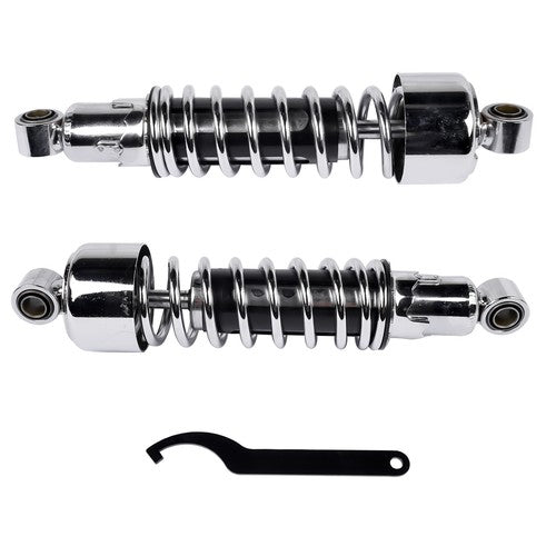 Pair 11.75" Chrome Rear Shocks For Harley Sportster XL 883 1200 FXR Street Glide