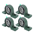 4 Pcs UCP208-24 Pillow Block Bearing Solid Base 1-1/2" Bore Self-Aligning