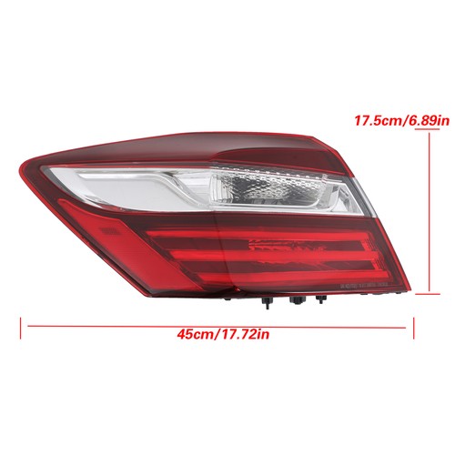 Left & Right Side Tail Lamps For Honda Accord 2016-2017 Pair Tail Lights Outer