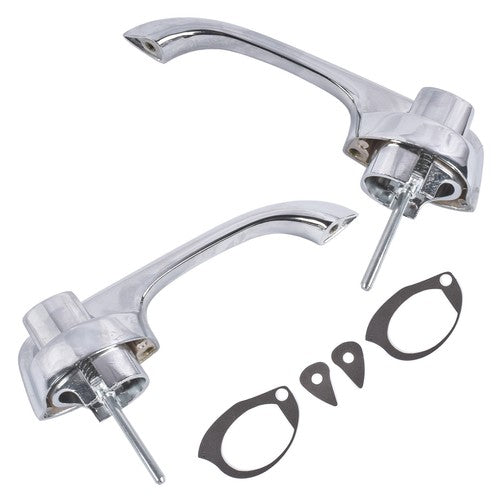 2x Chrome Exterior Door Handles Fits for Chevy Camaro Pontiac Firebird 1967-1969