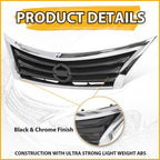 Front Bumper Grille Upper Grill Assembly Chrome for 2013-2015 14 Nissan Altima