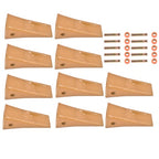 10 Sets 1U3202 Digging Bucket Teeth with Pins 8E6208 & Retainers 8E6209 for J200