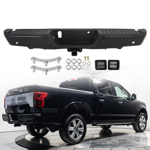 Primered Rear Step Bumper Assembly For Ford F-150 2015-2020 w/ Park & Tow