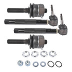 0-6" Heavy Duty Tie Rod Ends Kits for Chevy Silverado Sierra 2500HD 3500HD Black