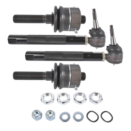 0-6" Heavy Duty Tie Rod Ends Kits for Chevy Silverado Sierra 2500HD 3500HD Black