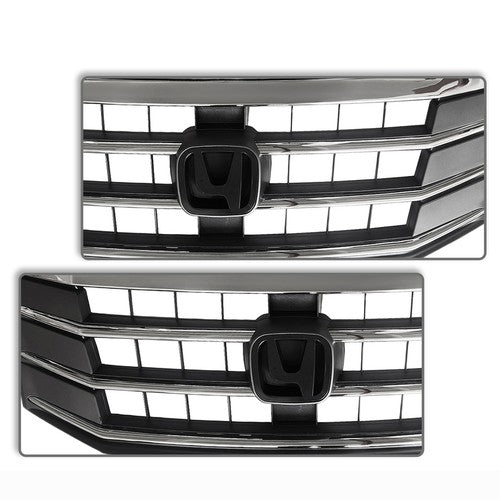 Front Upper Chrome Bumper Mesh Grille for 2010-2012 for Honda Crosstour EX