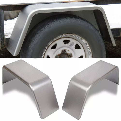 Pair Of Square Single Axle Trailer Fenders For 14 15 16 Inch Wheels For Cargo