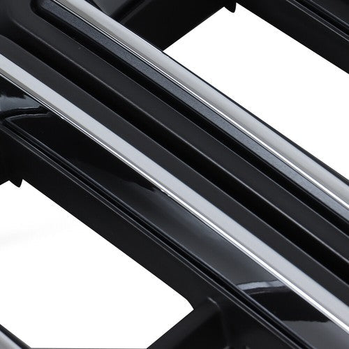 Black Fit For GMC Sierra 1500 2016-2017 2018 Chrome Front Bumper Upper Grille
