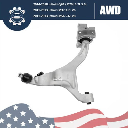 Front Left Side Lower Control Arm for Infiniti Q70 Q70L M37 M56 3.7L V6 5.6L V8