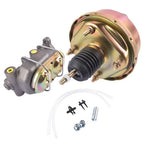 7" Zinc Street Rod Rat Rod Power Brake Booster w/ Bail Top Master Cylinder Kit