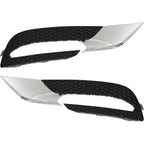 Fog Light Trim Set FIT 2013-2017 Buick Enclave Left & Right Black and Chrome 2Pc