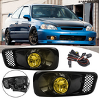 Front Bumper Yellow Lens Halogen Fog Lights Lamp for 1999-2000 for Honda Civic