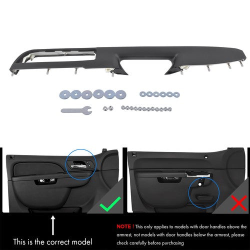 Front Driver Side Door Armrest Repair Black for Chevrolet Tahoe Silverado 10-14