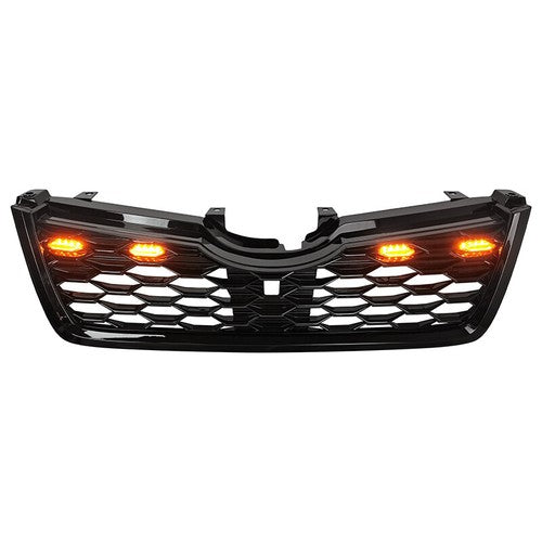 Front Bumper Black Honeycomb Grille w/ Light for 2019-2021 for Subaru Forester