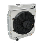 For 1960-1965 Ford Falcon Ranchero V8 3 Row Radiator+Shroud+Electric Fan+Relay