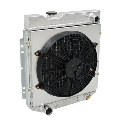 For 1960-1965 Ford Falcon Ranchero V8 3 Row Radiator+Shroud+Electric Fan+Relay