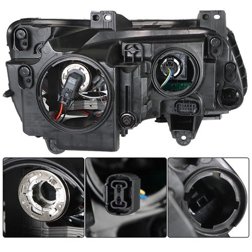 Fit For Chrysler 300 2011-2014 LH/Left Headlight Replacement Chrome Housing