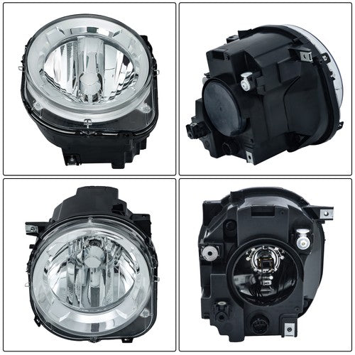 Left Chrome Headlights For Jeep Renegade 2015-2018 Projector Halogen Headlamps