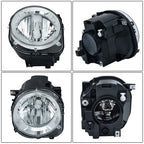 Left Chrome Headlights For Jeep Renegade 2015-2018 Projector Halogen Headlamps