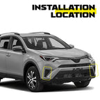Front Bumper Fog Light Trim Bezel Cover for 2016 2017 2018 for Toyota RAV4