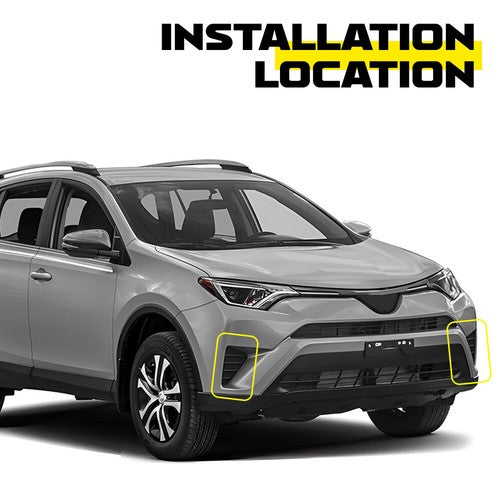 Front Bumper Fog Light Trim Bezel Cover for 2016 2017 2018 for Toyota RAV4