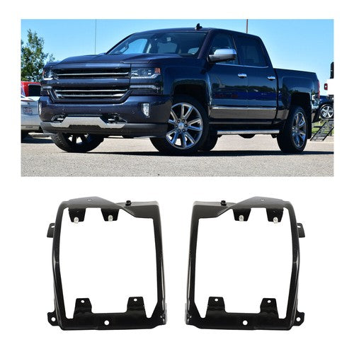 Front Bumper Headlight Brackets 2pcs Fit For Chevrolet Silverado 1500 2016-2018