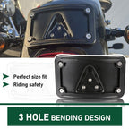 Curved Laydown License Plate Mount Bracket For Harley Sportster Dyna Softail