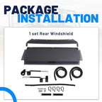 Rear Smoke Windshield for Honda Pioneer 1000-5 2016 2017 18 UTV Install Kit