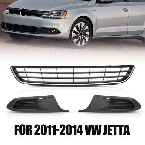 Front Lower Grille Fog Light Cover Kit for 2011-2014 for Volkswagen Jetta