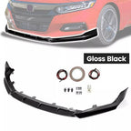 Front Bumper Lip Spoiler Splitter for 18-20 Honda Accord Sport Glossy Black