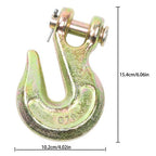 4Pcs 1/2" Clevis Grab Hook G70 Forged Steel Chain Hook Fracture Strength 48000lb