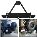Rear Bumper With Tire Carrier D Ring For Jeep Wrangler YJ 87 96 TJ 97 06