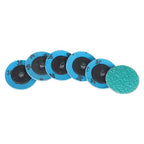 25 Pcs 2" 36 Grit Zirconia + Grind Aid Quick Change Sanding Discs Type