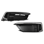 Front Fog Light Lamp Covers W/Chrome for 2019-2021 for Honda Civic Coupe Sedan