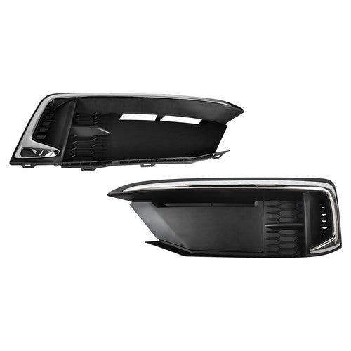 Front Fog Light Lamp Covers W/Chrome for 2019-2021 for Honda Civic Coupe Sedan