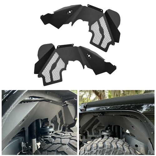 Aluminum Front Inner Fender Liners for 2007-2018 Jeep Wrangler JK JKU