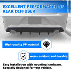 For 2015 2023 Dodge Charger SRT Factory Style Rear Diffuser Bumper Valance Lip PP