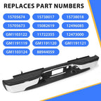 Complete Chrome Rear Bumper for 1999-2007 Chevy Silverado GMC Sierra 1500 2500