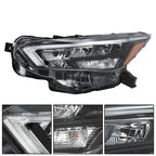 Chrome For Nissan Versa 2020-2021 Left Side Headlight Replacement Clear Lens LED