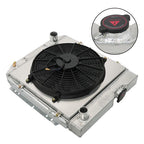 For 1960-1965 Ford Falcon Ranchero V8 3 Row Radiator+Shroud+Electric Fan+Relay