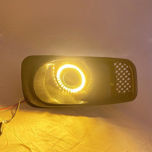Front Grille LED Double Colour Fog Lights Lamps for Honda Civic 1999-2000 JDM