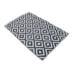 Black & White 4x6FT Waterproof Outdoor Rug Outdoor Carpet For Patio Backyard